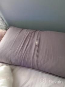 img 5 attached to EASELAND Cooling Bed Pillows [Queen Size Set of 2] - Мягкие роскошные отельные подушки со складками для сна, высококачественный бамбуковый вискоза и охлаждающая ткань