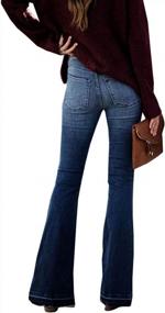 img 3 attached to LONGBIDA Skinny Bell Bottom Jeans High Waisted Stretch Straight Slim Fit Denim Pants
