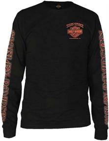 img 2 attached to 🦅 Harley-Davidson Men's Eagle Piston Long Sleeve Crew Shirt, Black 30299947: Unleash Your Inner Rebel in Style!