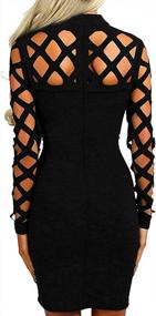 img 3 attached to AMiERY Women'S Hollow Out Dress Bandage Clubwear Long Sleeve Bodycon Dresses