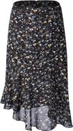 tronjori womens floral flared flower women's clothing - skirts логотип