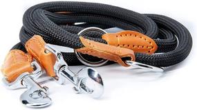 img 1 attached to 🐾 7ft Multi-Function Hands Free Dog Rope Leash - Strong Dog Training Leads, 1.4cm Thick Nylon Double Leash with 3 Adjustable Lengths for Small Medium Large Dogs - Service, Walking, Running