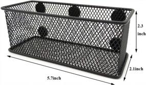 img 3 attached to Magnetic Pencil Holder Set - Organize Your Space With Ease Using EASEPRES Black Mesh Storage Baskets
