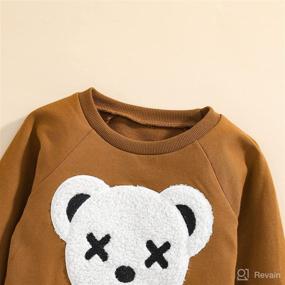 img 1 attached to Baby Toddler Crewneck Sweatshirt: Long Sleeve Rainbow Floral Polka Dot Pullover T-Shirt Sweater Outfit for Girls and Boys in Fall