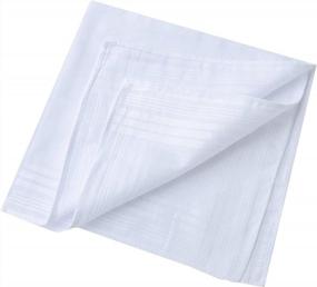 img 1 attached to Classic White Cotton Handkerchiefs Hankie Men's Accessories