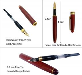 img 1 attached to Premium Wooden Pen Gift Set With Best Fountain, Ballpoint, And Gel Pens, Including Ink Refills And Luxury Case - Ideal For Business Promotions And Designer Writing Needs