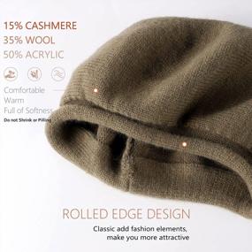 img 1 attached to Women'S French Wool Beret Hat - Classic Slouchy Knit Beanie Winter Warm Artist Painter Cap