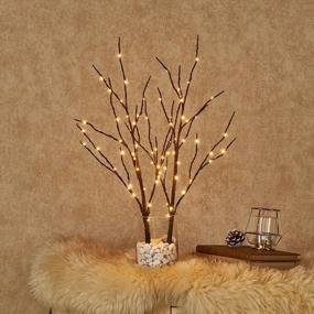 img 1 attached to 70 LED Battery Operated Twig Branches - Fairy Lights For Home Winter Christmas Decorations Indoor/Outdoor Use