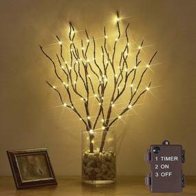 img 4 attached to 70 LED Battery Operated Twig Branches - Fairy Lights For Home Winter Christmas Decorations Indoor/Outdoor Use