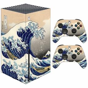 img 1 attached to XSRSX8 Xbox Series X Console And Controller Skin - The Great Wave Off Kanagawa Design