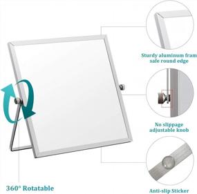 img 1 attached to MAKELLO Double-Sided Portable Whiteboard Calendar With Stand - Compact 10X10 Inch Weekly Planner For Home, Office, And School Use
