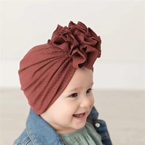 img 2 attached to 👶 DRESHOW Turban Hat for Baby - Infant Cap Hats with Bow Knot: Soft, Cute Nursery Beanie for Enhanced SEO