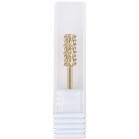 img 1 attached to PANA Flat Top Small Barrel 3/32" Shank Size - (Gold, 4X Coarse Grit) - Fast Remove Acrylic Or Hard Gel Nail Drill Bit For Manicure Pedicure Salon Professional Or Beginner
