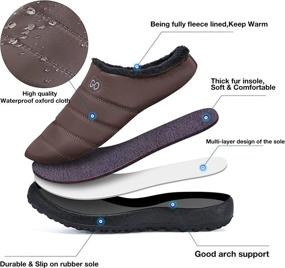 img 1 attached to Women'S Memory Foam Slippers With Plush Fleece Lining, Anti-Skid Rubber Sole For Indoor/Outdoor Wear