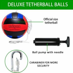 img 1 attached to Upgrade Your Backyard Game With YDDS Tetherball Set - Replacement Ball, Rope, Carabiner, And Pump Included