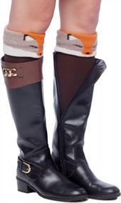 img 2 attached to Women'S Long Boot Cuff Socks: Stylish & Comfortable Footwear Accessory