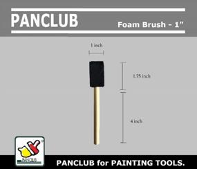 img 3 attached to PANCLUB Foam Paint Brush Set I Sponge Brush Paint I 1 Inch - 25 Pack I With Wood Handles I Great For Art, Varnishes, Acrylics, Stains, Crafts