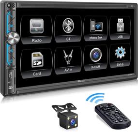 img 4 attached to 🚗 PLZ MP-902: Full HD 7 Inch Double Din Car Stereo with Mirror Link, Bluetooth 5.1, Backup Camera, and More!