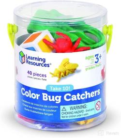 img 1 attached to 🐞 Learning Resources Take 10! Color Bug Catchers: Enhancing Fine Motor Skills for Kids (Ages 3+) - Ideal for 2-4 Players!