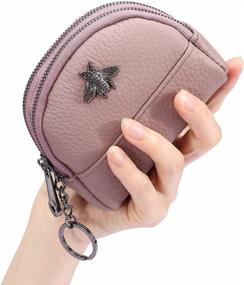 img 2 attached to Imeetu Women'S Leather Coin Purse With Keychain Ring - Mini Pouch Wallet For Added Convenience.