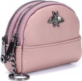 img 4 attached to Imeetu Women'S Leather Coin Purse With Keychain Ring - Mini Pouch Wallet For Added Convenience.