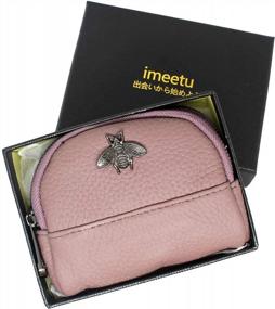 img 3 attached to Imeetu Women'S Leather Coin Purse With Keychain Ring - Mini Pouch Wallet For Added Convenience.