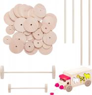 get creative with olycraft's 108pc unfinished wood wheels and sticks for diy crafts and painting logo