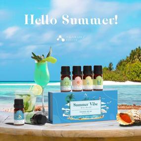 img 3 attached to ASAKUKI Summer Vibe Essential Oil Blend For Diffusers And Humidifiers - Neroli, Pomelo, Lime, Beach, Bamboo, Peppermint Aromatherapy Oils For A Clean And Fresh Scented Atmosphere - 6 X 10Ml Bottles