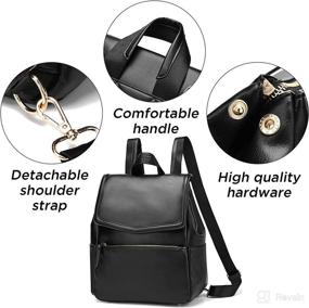 img 1 attached to Backpack Leather Outdoor Capacity Stroller Diapering