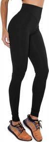 img 2 attached to Women'S High Waisted Back Ruched Butt Lift Leggings - COCOLEGGINGS Black M