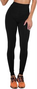 img 3 attached to Women'S High Waisted Back Ruched Butt Lift Leggings - COCOLEGGINGS Black M