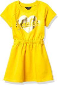 img 2 attached to 👗 Nautica Girls Sleeve in Marshmallow - Extra Large Size - Girls' Clothing Dresses