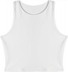 img 1 attached to Abardsion Women'S Double Layer Sleeveless Racerback Crop Top - Sexy And Basic Cute Tank Top For Women - Ideal For Fashionable And Trendy Outfits