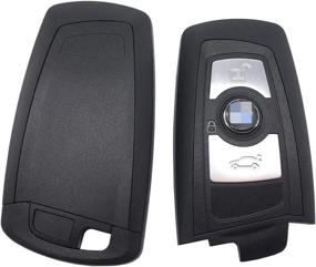 img 3 attached to 🚗 BMW Key Fob Cover Case - Replacement Keyless Entry Remote Control Shell for 1 3 5 7 Series X1 X3 X5 X6 Z4 M4 M5 - 3 Buttons