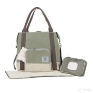 🎒 convertible diaper bag by humble-bee all heart - casual adventures backpack and tote - spacious compartments and multiple pockets for organization - olive dusk color - removable accessories included logo