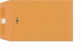 img 1 attached to Наведите порядок с помощью конвертов EnDoc с застежкой - 15 упаковок прочных 6X9-дюймовых коричневых крафт-конвертов с застежкой и гуммированной печатью для домашнего и делового использования