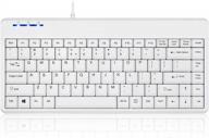 проводная мини-клавиатура usb perixx periboard-409wu для сша — белая, для раскладки на английском языке (сша) логотип
