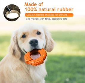 img 2 attached to Long-Lasting Natural Rubber Dog Toy For Aggressive Chewers - Feeko'S Toughest Chew Toy For Small, Medium, And Large Breeds - Perfect For Training, Teething, And Dental Care In Fun Orange Color