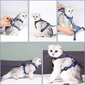 img 2 attached to Harness Walking Adjustable Breathable Reflective Cats for Collars, Harnesses & Leashes