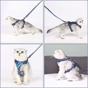 img 1 attached to Harness Walking Adjustable Breathable Reflective Cats for Collars, Harnesses & Leashes