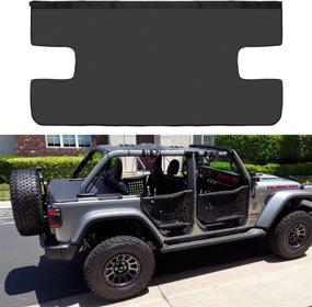 img 4 attached to 🔒 2018-2022 Jeep Wrangler JL Unlimited & Jeep Gladiator JT 4-Door Cargo Cover Tonneau Cover: Rear Trunk Security Shade Shield | Anti-Peeping Luggage Privacy Screen