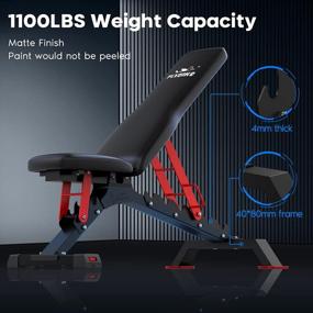 img 3 attached to Build Your Strength With FLYBIRD'S Heavy-Duty Weight Bench - 1100LBS Capacity!