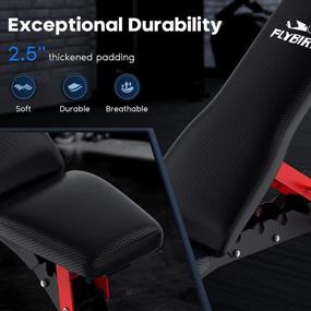 img 2 attached to Build Your Strength With FLYBIRD'S Heavy-Duty Weight Bench - 1100LBS Capacity!
