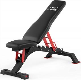 img 4 attached to Build Your Strength With FLYBIRD'S Heavy-Duty Weight Bench - 1100LBS Capacity!
