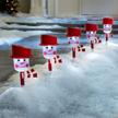 snowman solar pathway light stakes set of 6 christmas decorations multicolored brylanehome logo