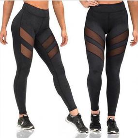 img 2 attached to Style And Flexibility Combined: Cresay Women'S Mesh Workout Leggings For Gym And Yoga