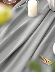 img 1 attached to Add Elegance To Your Table Decor With Joybest 10Ft Light Grey Chiffon Table Runner - Perfect For Weddings, Bridal & Baby Showers And More!