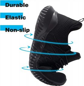 img 1 attached to Легкая нескользящая спортивная обувь для женщин - теннисные кроссовки AKK идеально подходят для работы, тренажерного зала, бега и повседневной одежды