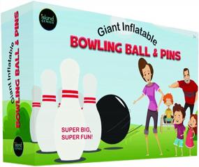 img 3 attached to Get Rolling With Island Genius: The Ultimate Giant Inflatable Bowling Game Set For Kids - Perfect For Indoor & Outdoor Play, Yard Parties & Birthdays!