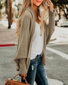 img 2 attached to Cable Knit Kimono Cardigan: Imily Bela Women'S Oversized Sweater